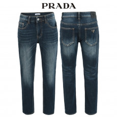 프라다 진청 히든밴딩 슬림 일자 청바지
