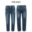 프라다 스판 인디 밴딩 슬림 일자 청바지