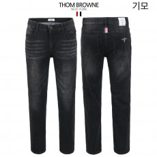 톰브라운 안기모 블랙 히든 밴딩 슬림 일자 청바지