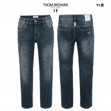 톰브라운 융기모 진청 히든 밴딩 슬림 청바지