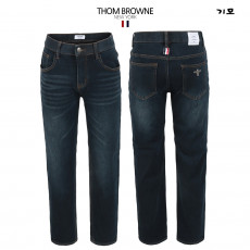 톰브라운 융기모 딥컬러 히든 밴딩 슬림 청바지
