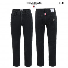 톰브라운 융기모 올블랙 히든 밴딩 슬림 청바지