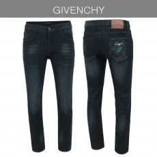 지방시 레터링 자수 그래픽 융기모 슬림진 청바지