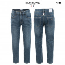 톰브라운 융기모 인디고 히든 밴딩 슬림 청바지