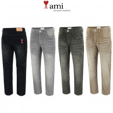 아미 워싱 코듀로이 슬림 일자 청바지