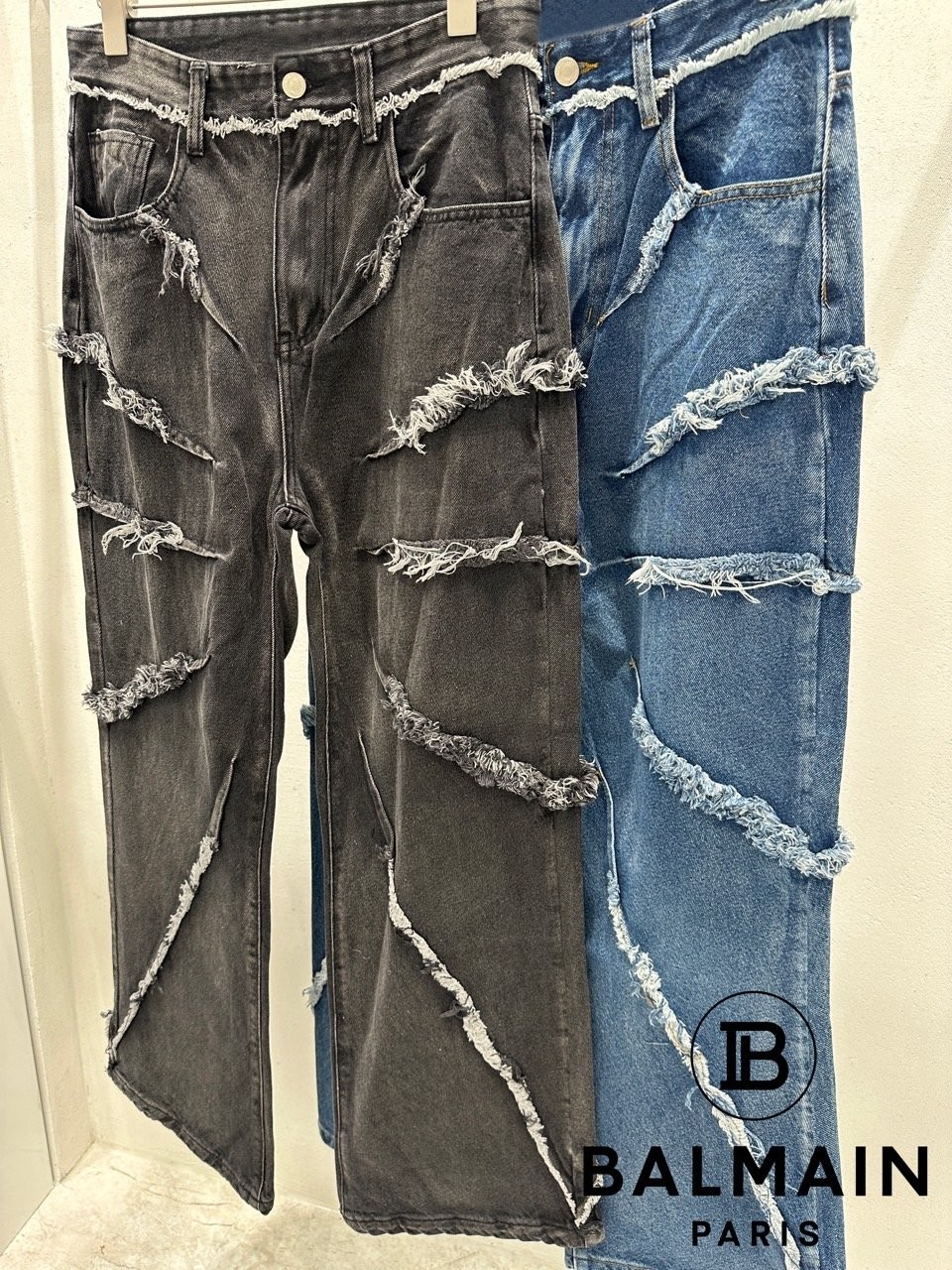 발망 데끼 와이드 데님 청바지