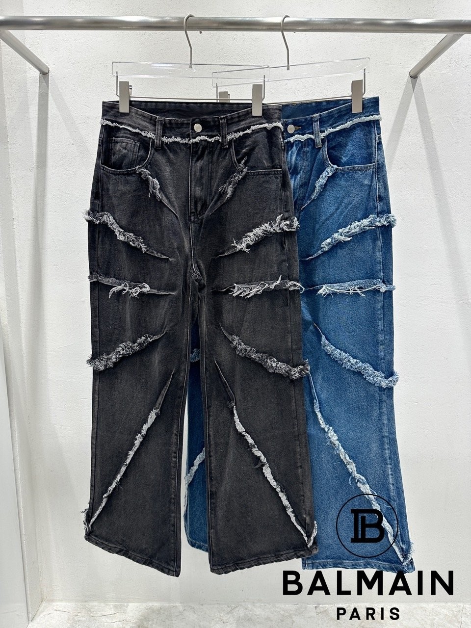 발망 데끼 와이드 데님 청바지