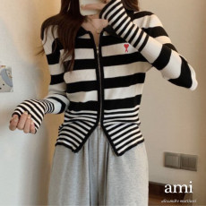 아미 여성 스몰 하트 패치 투웨이 단가라 가디건