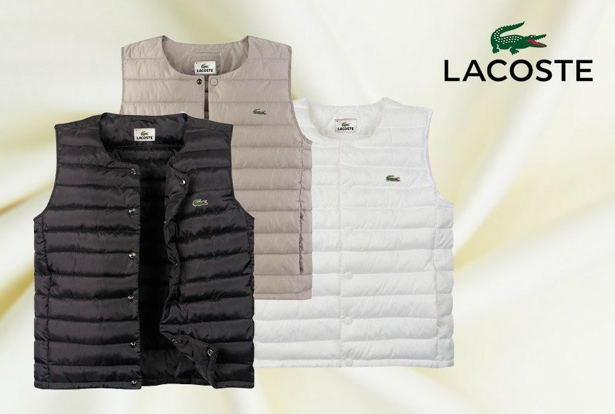 라코스테 U넥 단가라 패딩 조끼