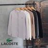 라코스테 라운드넥 니트 블루종 집업