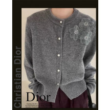 디올 여성 1221 망사 보석 플라워 니트 가디건