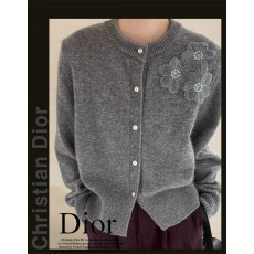 디올 여성 1221 망사 보석 플라워 니트 가디건