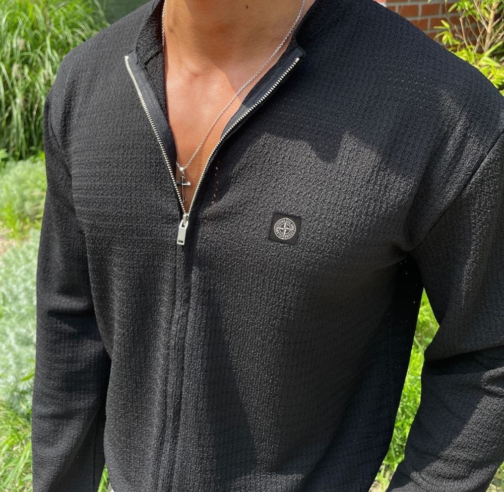 스톤아일랜드 펀칭 썸머 니트 집업