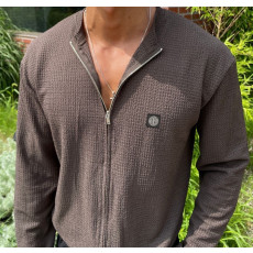 스톤아일랜드 펀칭 썸머 니트 집업