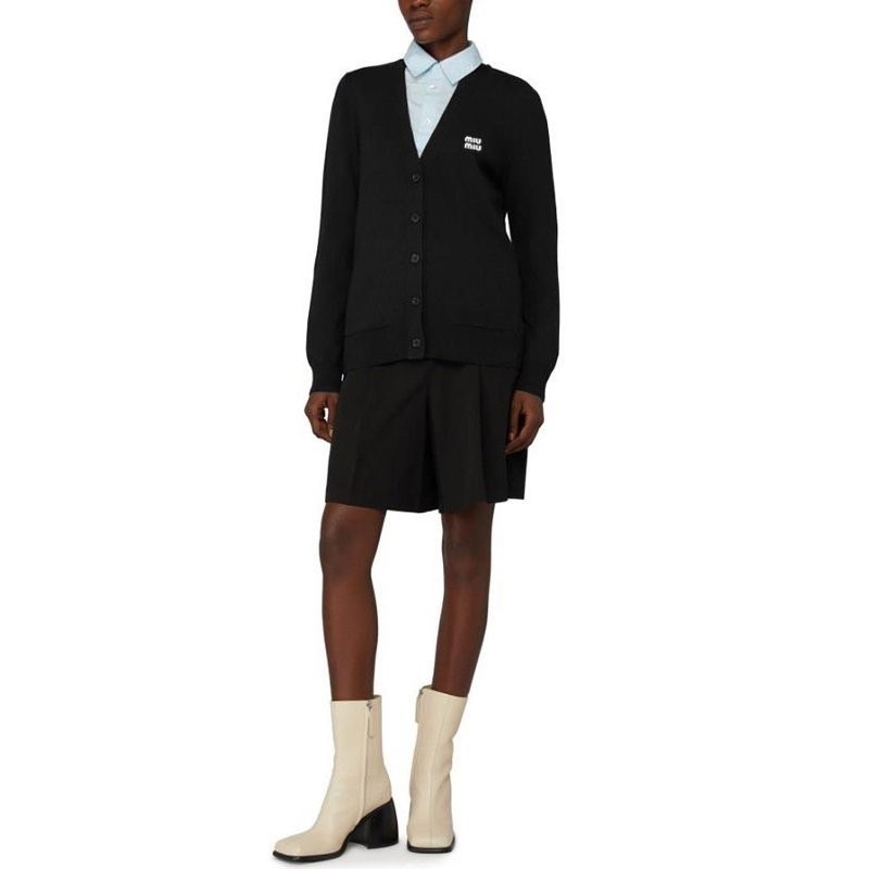 미우미우 여성 로고 가디건