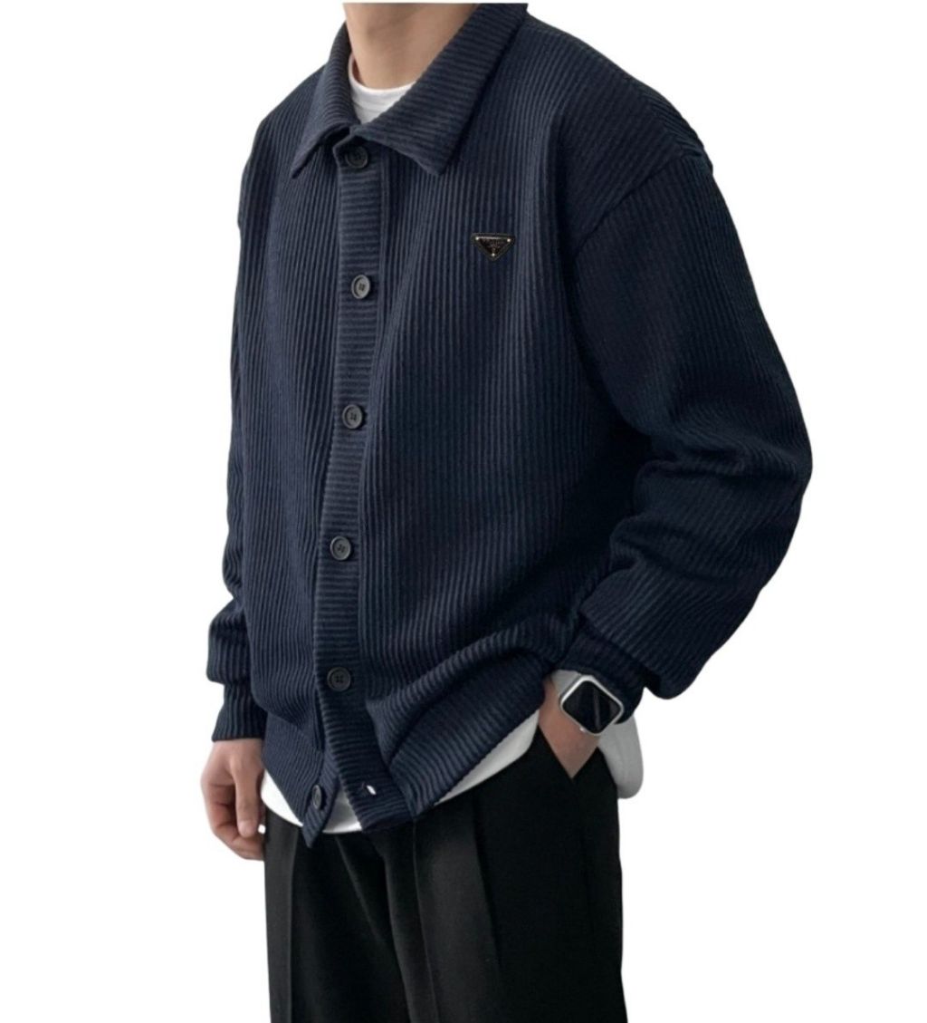 프라다 골지 카라 가디건