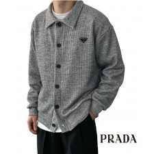프라다 골지 카라 가디건