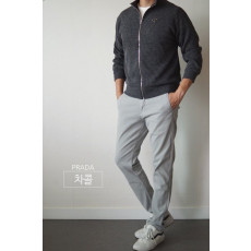 프라다 골지 니트 집업