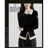 몽클레어 여성 3500-1 카라 밑단 배색 니트 가디건
