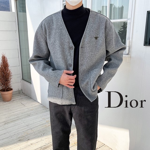 디올 에크루 울 가디건