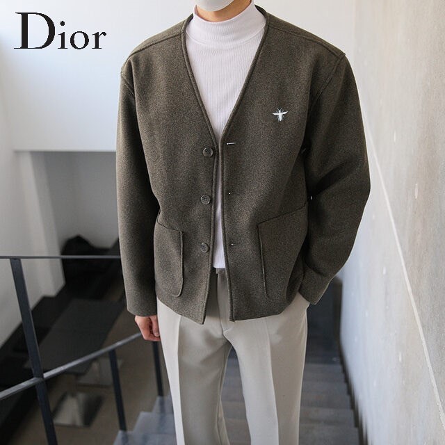 디올 에크루 울 가디건