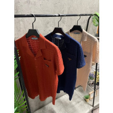 프라다 바캉스 카라 반팔 가디건