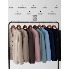 로에베 로고 자수 니트 가디건