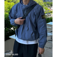 스톤아일랜드 썸머 나일론 후드 윈드브레이커 바람막이