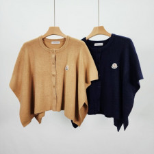 몽클레어 여성 케이프 버튼 판초 니트 가디건