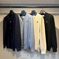 아미 꾀흐 엠브로이더리 니트 가디건