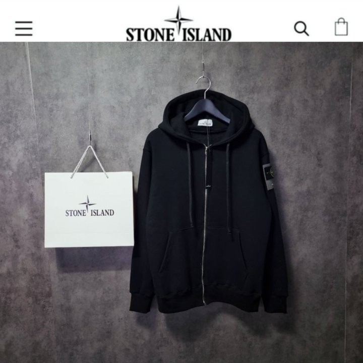 스톤아일랜드 와펜 패치 기모 후드집업