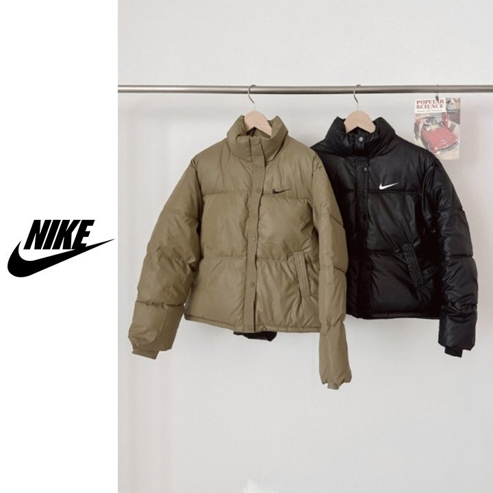 나이키 여성 에코 레더 스우시 패딩