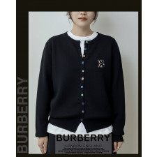 버버리 여성 B25-898 자수 칼라 버튼 니트 가디건