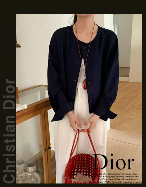 디올 여성 8201 린넨 자켓