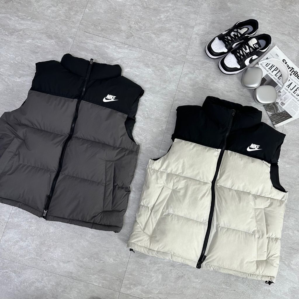 나이키 투톤 패딩 조끼