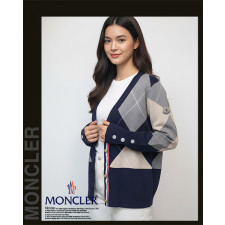 몽클레어 여성 25-864 멀티 빅 아가일 니트 가디건