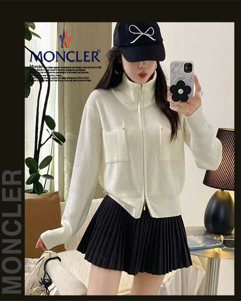 몽클레어 여성 M320 쌍포켓 투웨이 니트 집업