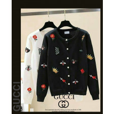 구찌 여성 G로고 자수 가디건