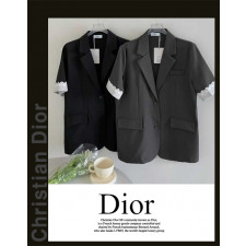 디올 여성 2605 레이스 반팔 자켓