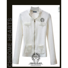 크롬하츠 여성 CR377 자수 포켓 니트 집업