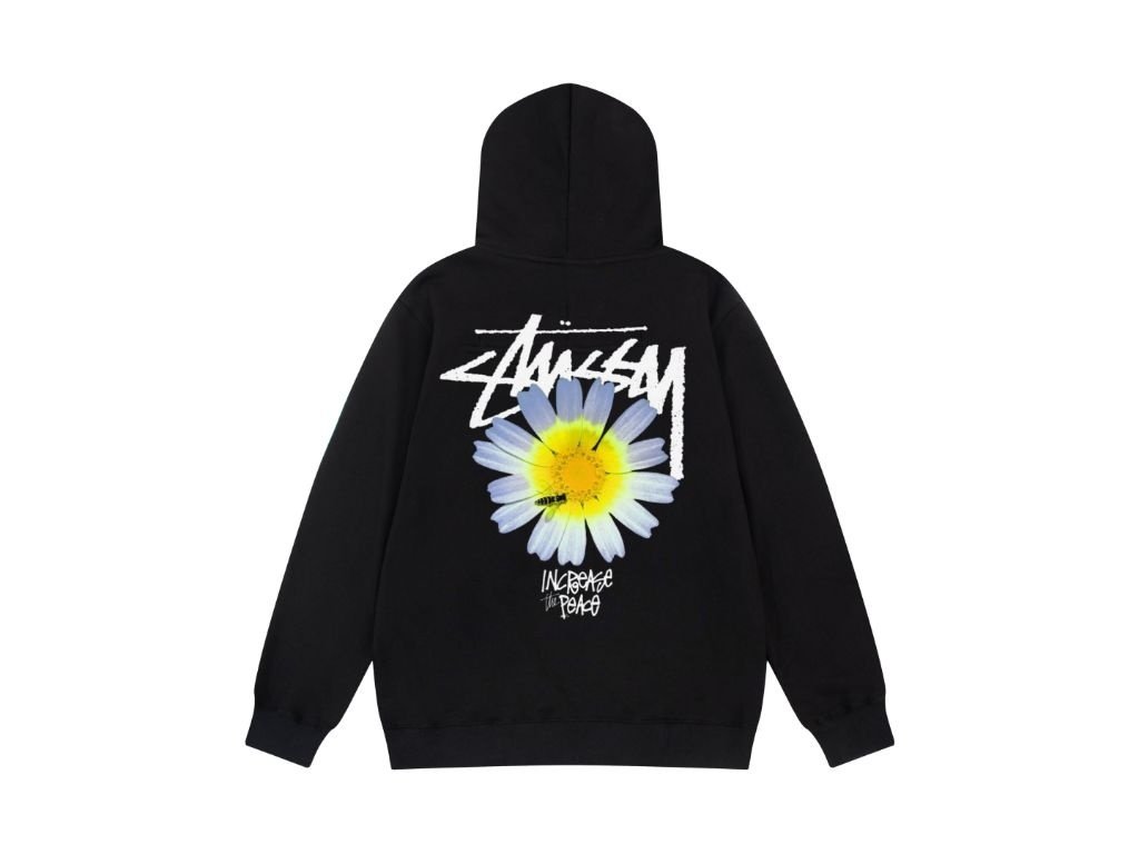 스투시 플라워 헤비드 풀 후드집업