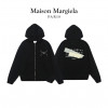 메종마르지엘라 테이핑 레터링 후드집업