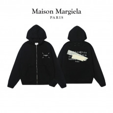 메종마르지엘라 테이핑 레터링 후드집업