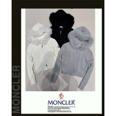 몽클레어 여성 M379 꽈배기 퍼 투웨이 니트 후드집업