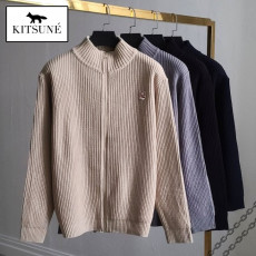 메종키츠네 폭스 니트 집업