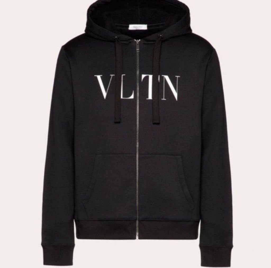 발렌티노 레터링 후드집업