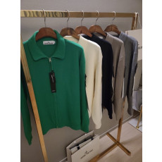 스톤아일랜드 카라 니트 집업