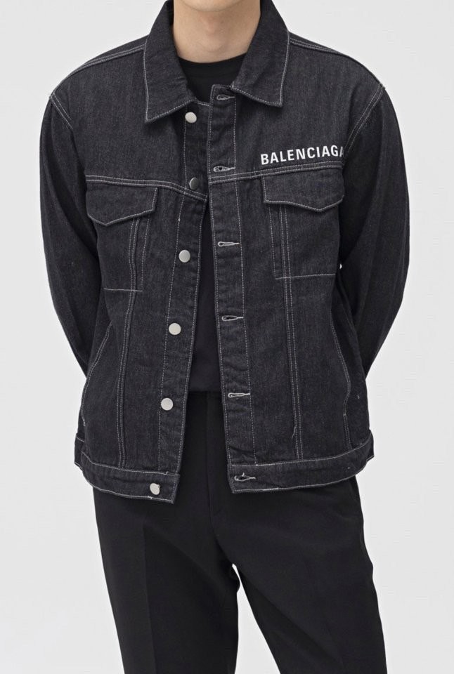 발렌시아가 백로고 데님 자켓