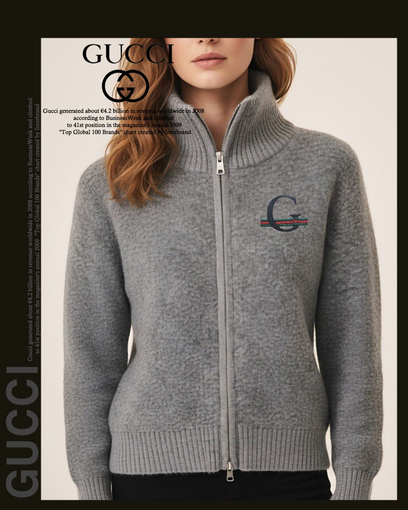 구찌 여성 GM381 자수 뽀글이 투웨이 니트 집업