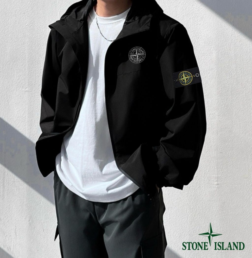스톤아일랜드 버팅 로고 방수 고프코어 바람막이